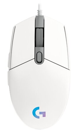 Logitech herná myš G102 LIGHTSYNC/ optická/ 6 tlačítiek/ 8000dpi/ USB/ biela