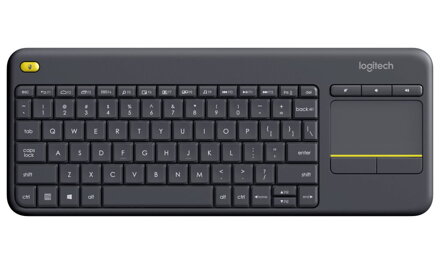 Logitech klávesnice Touch K400 Plus / Bezdrátová/ 2.4GHz/ Touchpad/ USB přijímač/ US/ Černá