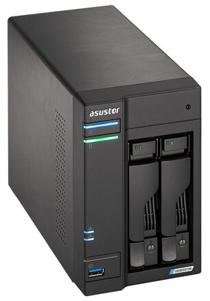 Asustor NAS AS6602T / 2x 2,5 "/ 3,5" SATA III / Intel Celeron J4125 2.0 GHz / 4GB / 2x 2.5GbE / 3x USB 3.0 / HDMI + IR