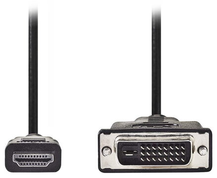 NEDIS kabel HDMI/ konektor HDMI - 24 + 1-pinová zástrčka DVI-D/ černý/ 3m