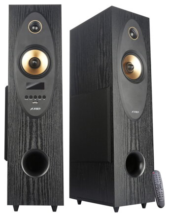 FENDA F&D repro T-35X/ 2.0/ 80W/ čierné/ drevené/ BT5.0/ Optický vstup/ FM rádio/ USB/ diaľkové ovládanie/ Karaoke