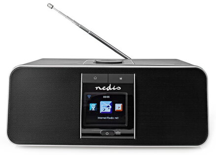 NEDIS internetové rádio/ výkon 42W/ FM/ DAB+/ Internet/ Bluetooth®/ Wi-Fi/ USB/ 3,5mm jack/ černé