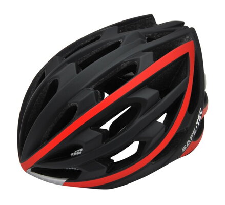 SAFE-TEC Chytrá helma/ TYR Black-Red L