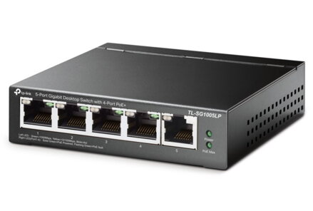 TP-Link TL-SG1005LP / 5-portový PoE switch / 4x PoE +