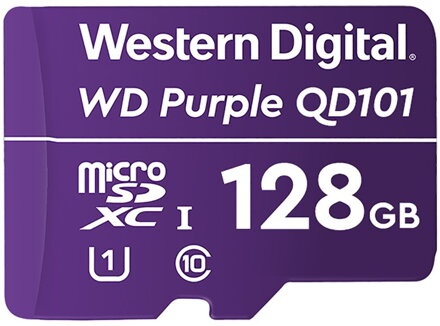 WD PURPLE 128GB MicroSDXC QD101 / WDD128G1P0C / CL10 / U1 /