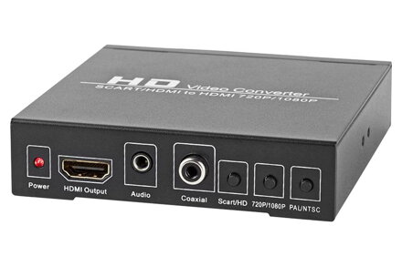 NEDIS převodník/ SCART + HDMI vstup - HDMI výstup/ Full HD/ antracit