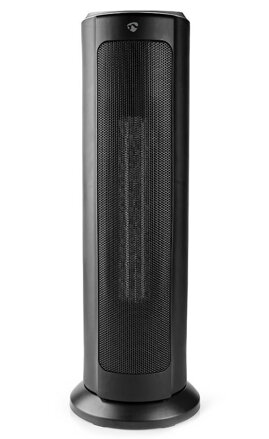 NEDIS Wi-Fi smart stĺpový ventilátor s vykurovacím telesom / termostat / 1200 a 2000 W / čierny