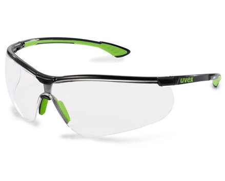 UVEX ochranné okuliare Sportstyle, PC čirý/2C-1,2; sv. excellence / ľahké / športový design / farba čierná, limetková