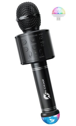 N-GEAR Sing Mic S20L/ Bezdrôtový BT mikrofón/ 5W/ Disco svetlo