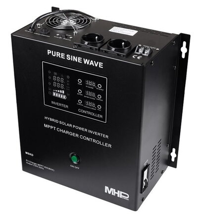 MHPower záložný zdroj MSKD-1800-24, UPS, 1800W, čistý sinus, 24V, solárny regulátor MPPT
