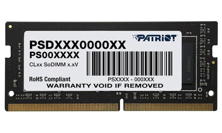 PATRIOT Signature 8GB DDR4 3200MHz / SO-DIMM / CL22 / 1,2V