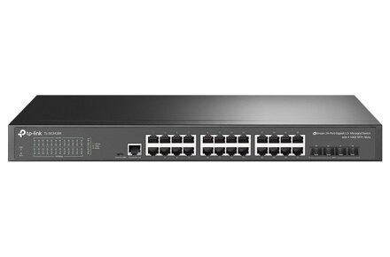 TP-Link TL-SG3428X - JetStream 24-Port Gigabit L2 + Managed Switch / 4x 10 Gigabit SFP + Sloty