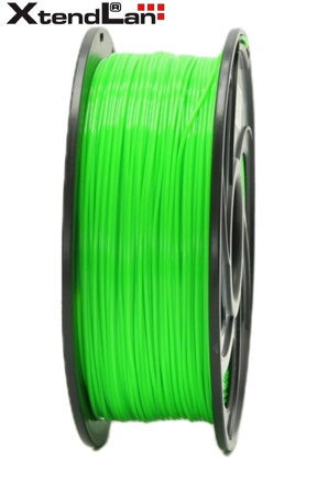 XtendLAN PLA filament 1,75mm žiarivo zelený 1kg