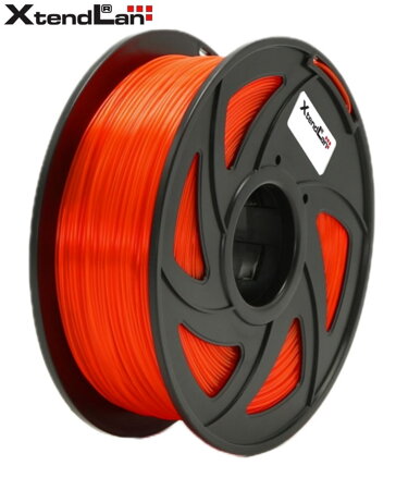 XtendLAN PETG filament 1,75mm priehľadná oranžová 1kg