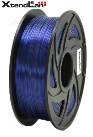 XtendLAN PETG filament 1,75mm priehľadná modrá 1kg