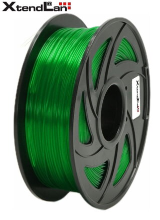 XtendLAN PETG filament 1,75mm priehľadná zelená 1kg
