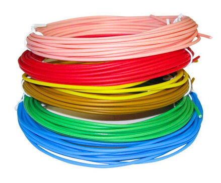 XtendLan nízkoteplotný filament PCL pre 3D pera, 6 farieb, každá farba 5m  1,75mm červ/zelená/modr/žltá/ružová/zlatá
