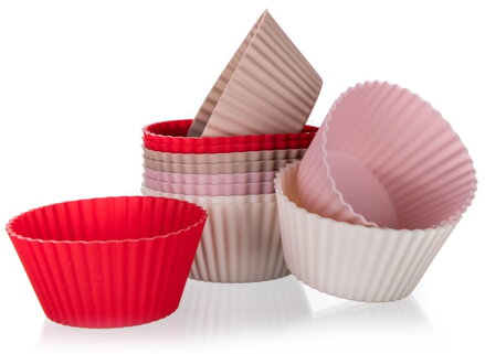 BANQUET Sada silikonových košíčků CULINARIA Red 6 cm, 12 ks