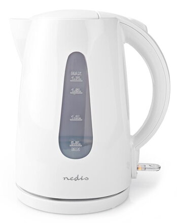 NEDIS rychlovarná konvice KAWK130EWT/ objem 1,7 l/ otáčení o 360°/ 1850 - 2200 W/ plast/ bílá