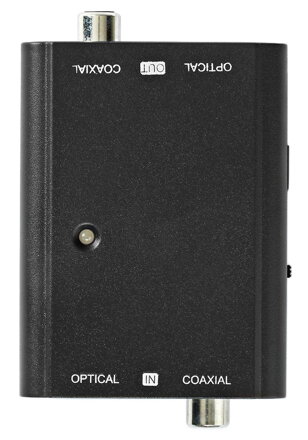 NEDIS digitální audio převodník/ 2cestný/ zásuvka RCA + zásuvka Toslink/ zásuvka RCA + zásuvka Toslink/ černý
