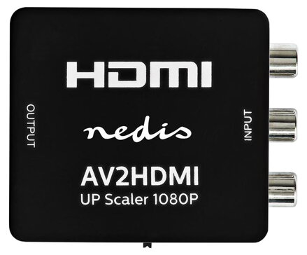 NEDIS převodník smíšeného videa na HDMI/ 3x RCA/ černý