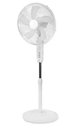 NEDIS Wi-Fi chytrý ventilátor/ stojanový/ velikost 40 cm/ výkon 45 W/ Google Home/ Alexa/ bílý