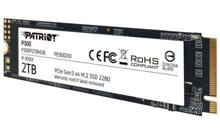 PATRIOT P300 2TB SSD / Interní / M.2 PCIe Gen3 x4 NVMe 1.3 / 2280