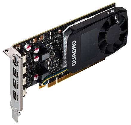 PNY Quadro P1000 V2 DVI / 4GB GDDR5 / PCI-E / 4x miniDP 1.4 / Low profile bracket v balení