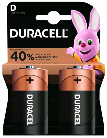 DURACELL - Basic baterie D 2 ks