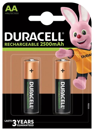 DURACELL - Nabíjecí AA 2500mAh 2 ks