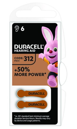 DURACELL - Bat.naslouchadla HA 312 6 ks