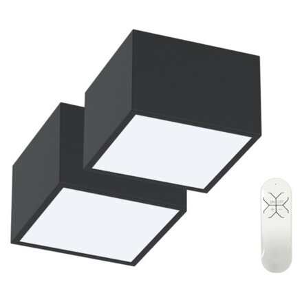 IMMAX NEO sada 2x CANTO SMART stropné svietidlo 15x15cm 12W čierné Zigbee 3.0 + DO