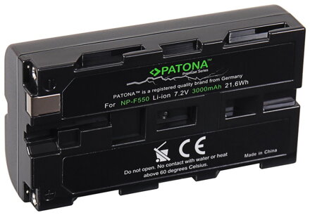 PATONA baterie pro foto Sony NP-F550 3000mAh Li-Ion 7,2V Premium