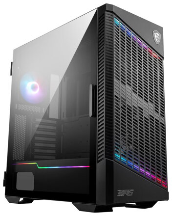 MSI skříň MPG VELOX 100P AIRFLOW/ bez zdroje/ levé temp. sklo/ 3x 120mm/ 1x 120mm ARGB/1x USB3.1 Type-C/2x USB3.0/ černá