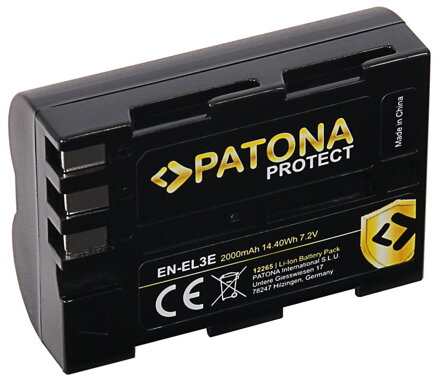 PATONA baterie pro foto Nikon EN-EL3e 2000mAh Li-Ion Protect