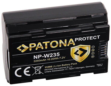 PATONA baterie pro foto Fuji NP-W235 2250mAh Li-Ion 7,2V Protect X-T4