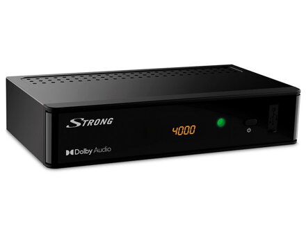 STRONG DVB-T/T2 set-top-box SRT 8215/ s displejem/ Full HD/ H.265/HEVC/ PVR/ EPG/ USB/ HDMI/ LAN/ SCART/ černý