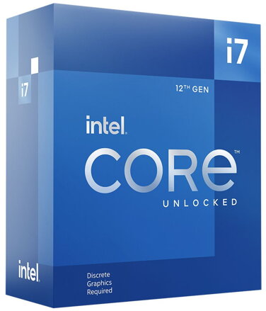 INTEL Core i7-12700KF / Alder Lake / LGA1700 / max. 5,0GHz / 12C/20T / 25MB / 125W TDP / BOX bez chladiče