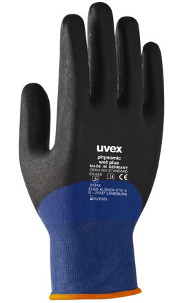 UVEX Rukavice Phynomic wet plus 10 / všeob. práce /mierne vlhké a mokré prostredie /odpuzujúce vlhkosť