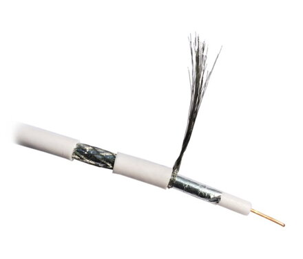 DATACOM Koaxiální kabel RG-59  (6,3mm/0,9mm) 75 Ohm  250m bílý