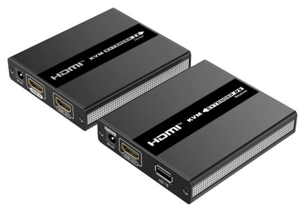 PremiumCord HDMI KVM extender s USB na 60m přes jeden kabel Cat5/6, bez zpoždění