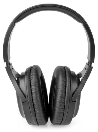 NEDIS bezdrátová sluchátka + mikrofon/ OVER-EAR/ výdrž 20 hodin/ ovládání stiskem/ ovládání hlasitosti/ černé