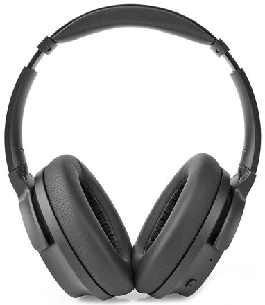 NEDIS bezdrátová sluchátka + mikrofon/ OVER-EAR/ výdrž 24 hodin/ ovládání stiskem/ ovládání hlasitosti/ černé