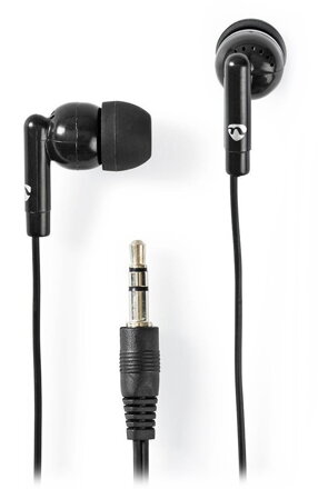 NEDIS kabelová sluchátka/ do uší/ 3,5 mm jack/ kabel 1,20 m/ černá