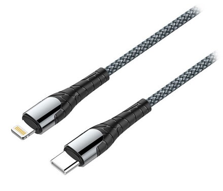 Colorway Datový Kabel Type-C - Apple Lightning/ 3A/ Fast Charging / 1m/ Šedivý