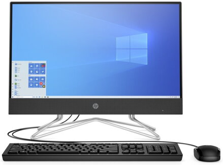 OPRAVENÉ - HP 200G4/ AiO/ Pentium J5040/ 4GB DDR4/ HDD 1TB (7200)/ Intel UHD/ 21,5" IPS FHD/ DVD-RW/ W10P/ Šedý/ kbd + m...