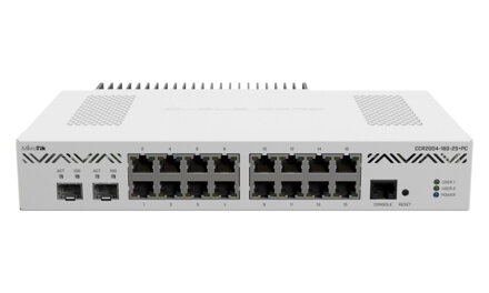 Mikrotik CloudCoreRouter CCR2004-16G-2S+PC, 4x 1200MHz CPU, 4GB RAM, 16x Gbit LAN, 2x SFP+, L6