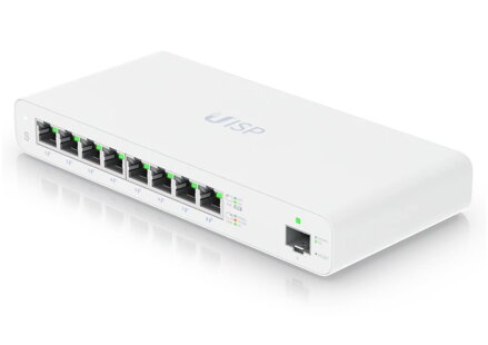 UBNT UISP Switch - 8x Gbit RJ45 port, 1x SFP port, 8x PoE Out, 110W, fanless