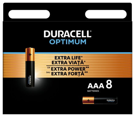 Duracell Optimum alkalická baterie 8 ks (AAA)