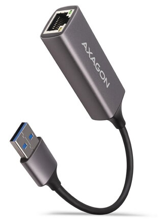 AXAGON adaptér USB-A na GLAN(RJ-45) / ADE-TR / USB 3.2 Gen1 / hliníkové tělo / 15cm